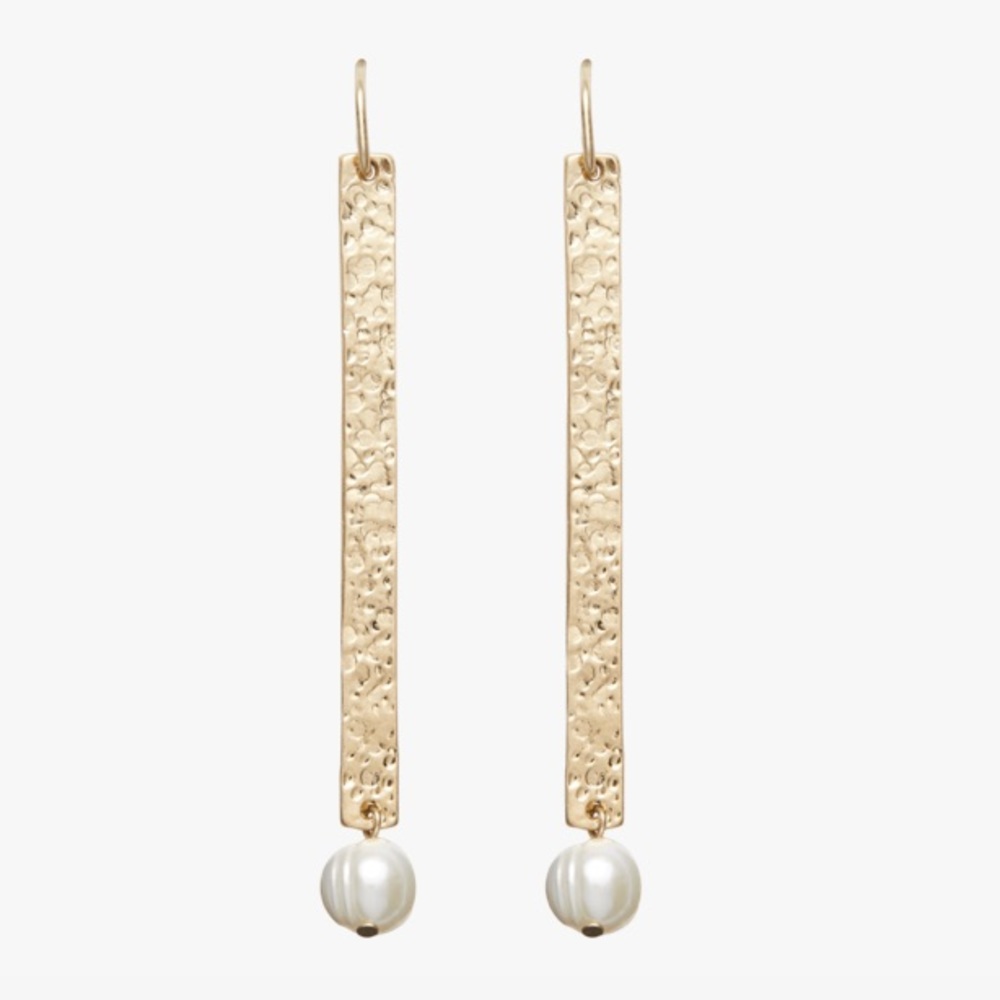 Stephanie Kantis Quake Drop Earrings Gold/Pearl